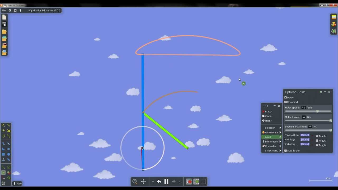 FIRM Research Project: Hoekens Linkage (Algodoo)
