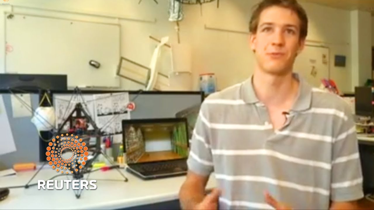 Flying robot perches to save energy